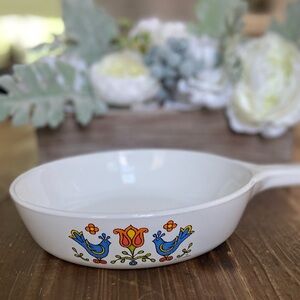 Corningware Vintage Country Festival Blue Bird Chicken Rooster